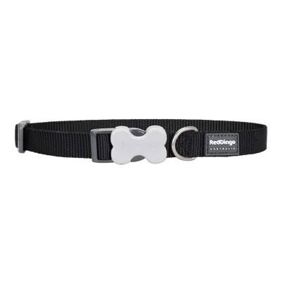 Red Dingo Dog Collar Black S (12mm x 20-32cm)