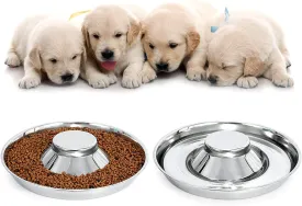 Set of 2 Stainless Steel Dog Bowls
