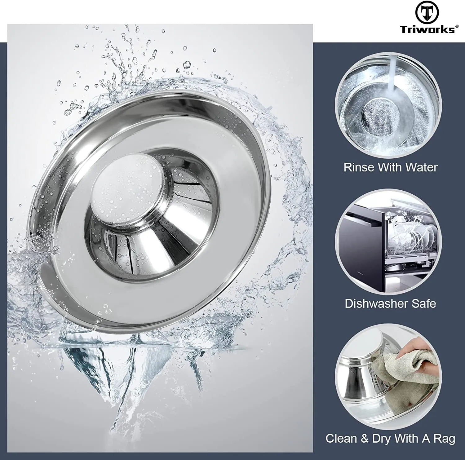 Set of 2 Stainless Steel Dog Bowls