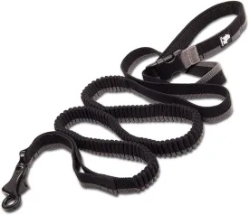 SGODA Hands Free Dog Leash,Bungee Leash for Walking Running Training,Nylon Dog Lead with Soft Padded Waist Belt,Black,Medium