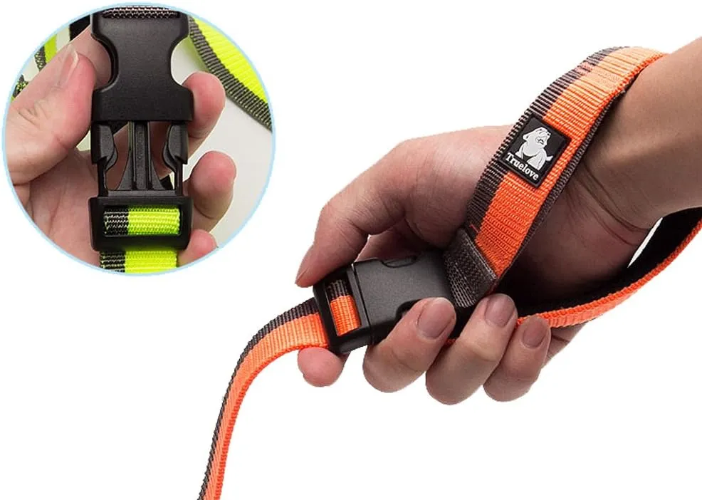 SGODA Hands Free Dog Leash,Bungee Leash for Walking Running Training,Nylon Dog Lead with Soft Padded Waist Belt,Black,Medium