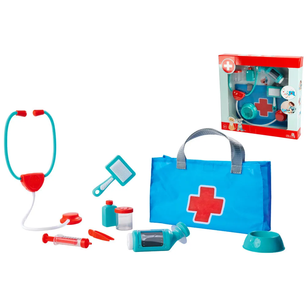 Simba 7-Piece Veterinary & Pet Care Playset - Blue & Red