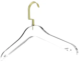 Simply Brilliant Matte Gold Hook Acrylic Hangers - 10 Pack