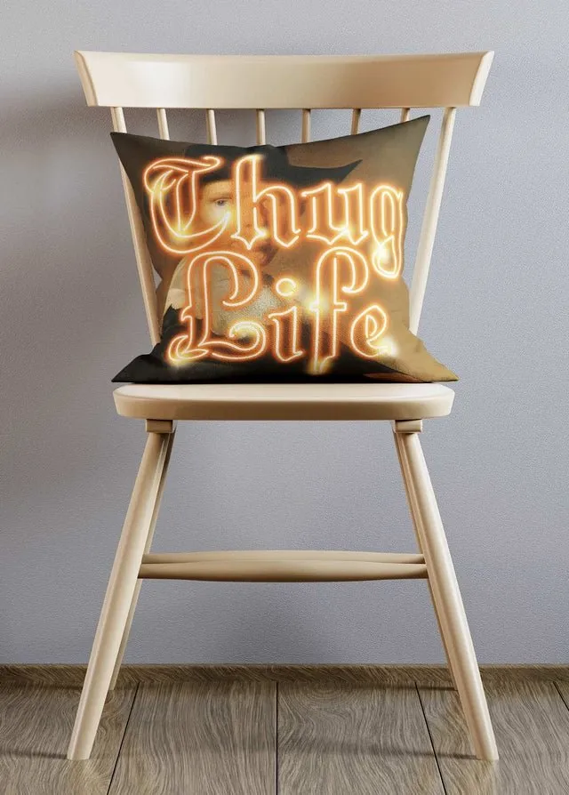 Thug Life Neon Cushion